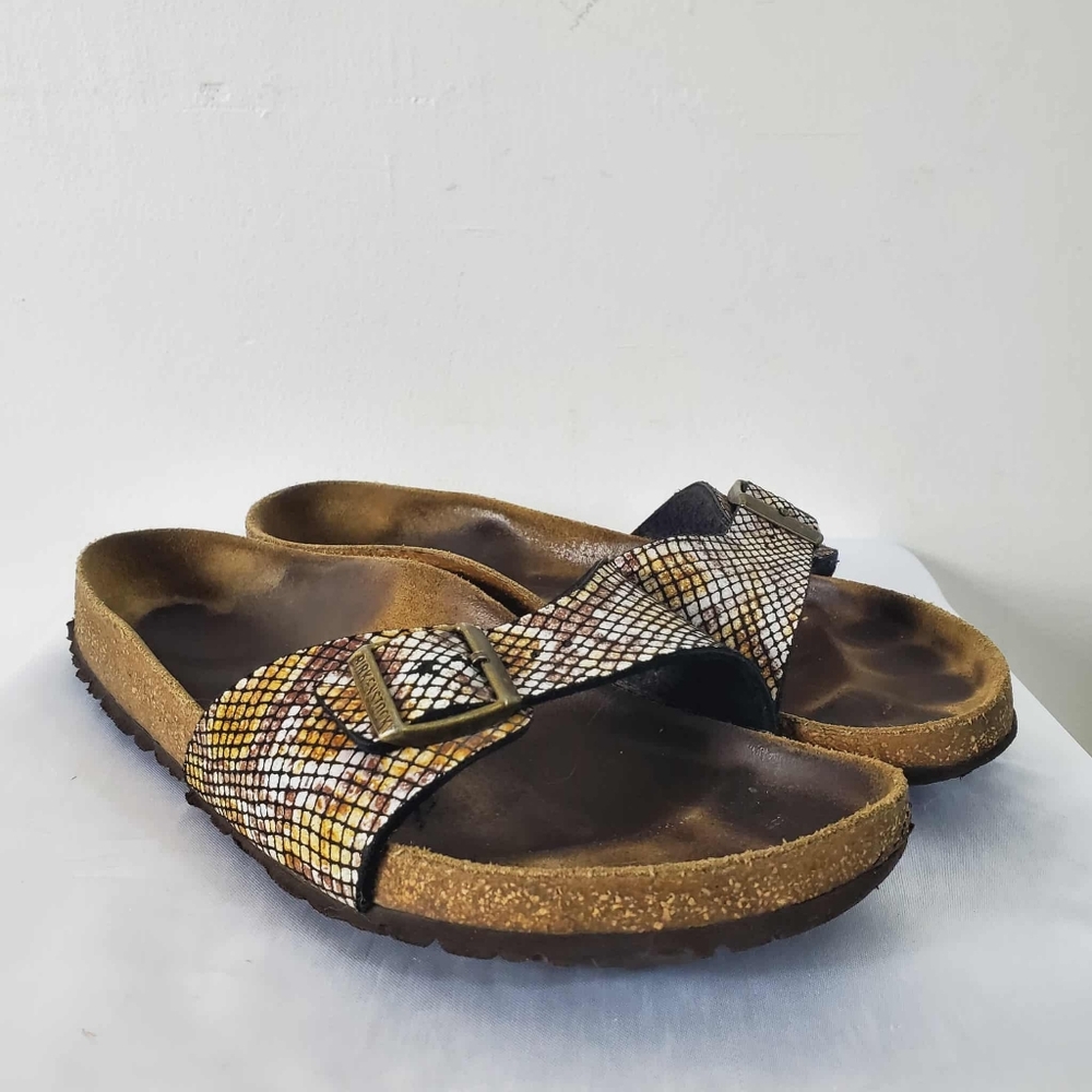 🌺🌺Birkenstock Madrid MF Python Narrow Fit Size 42 Eur